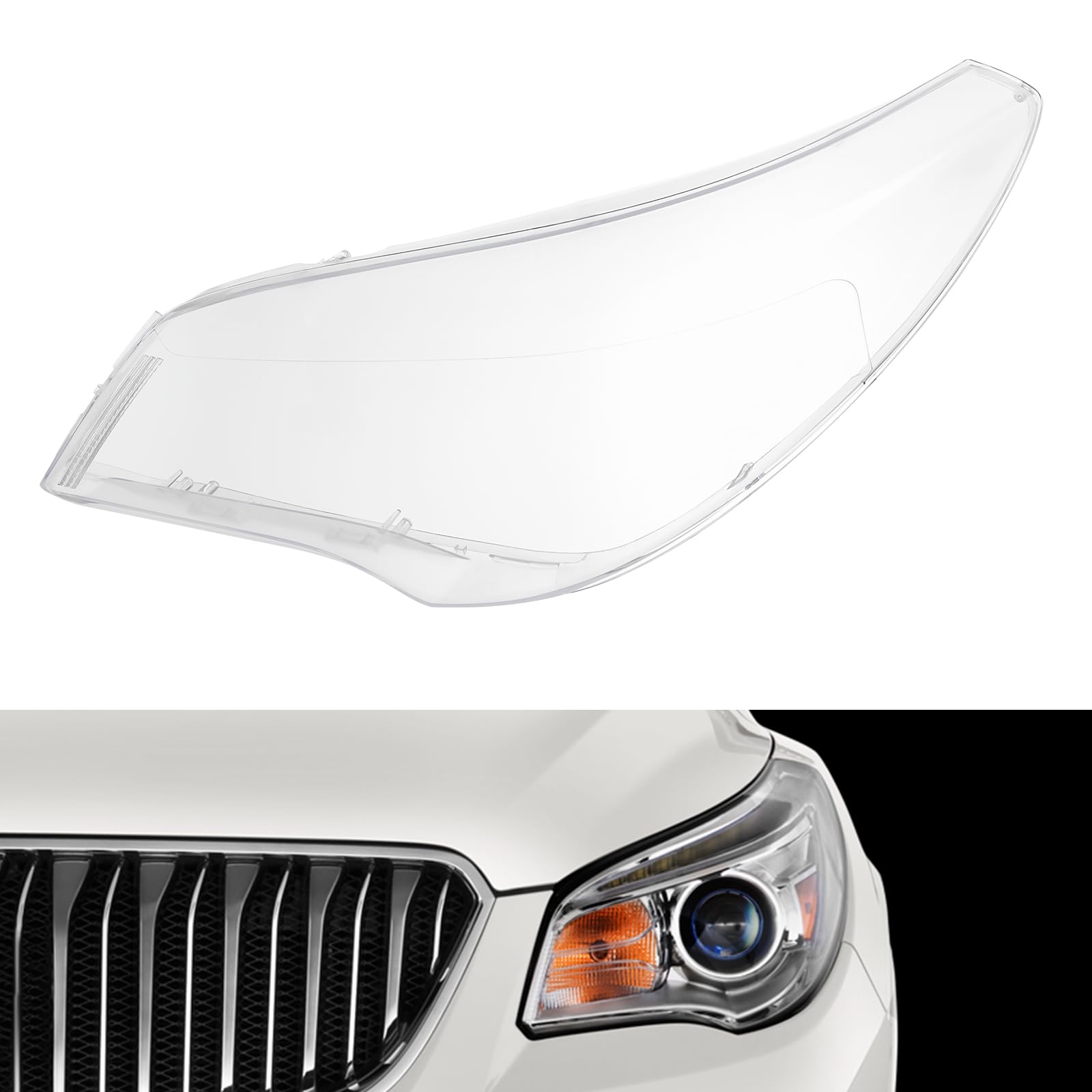 XIJIE for 2013 2014 2015 2016 2017 Buick Enclave Headlight Lens Cover Driver's Left Side Clear Lens LH
