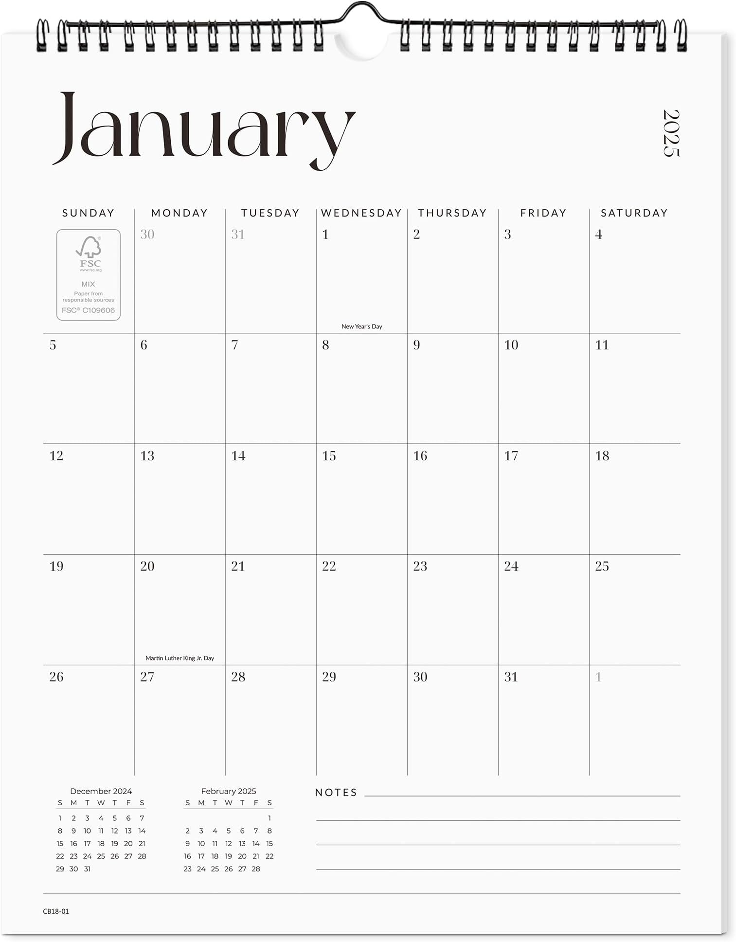 Calendar 20252026 18 Months Wall Calendar from July 2025