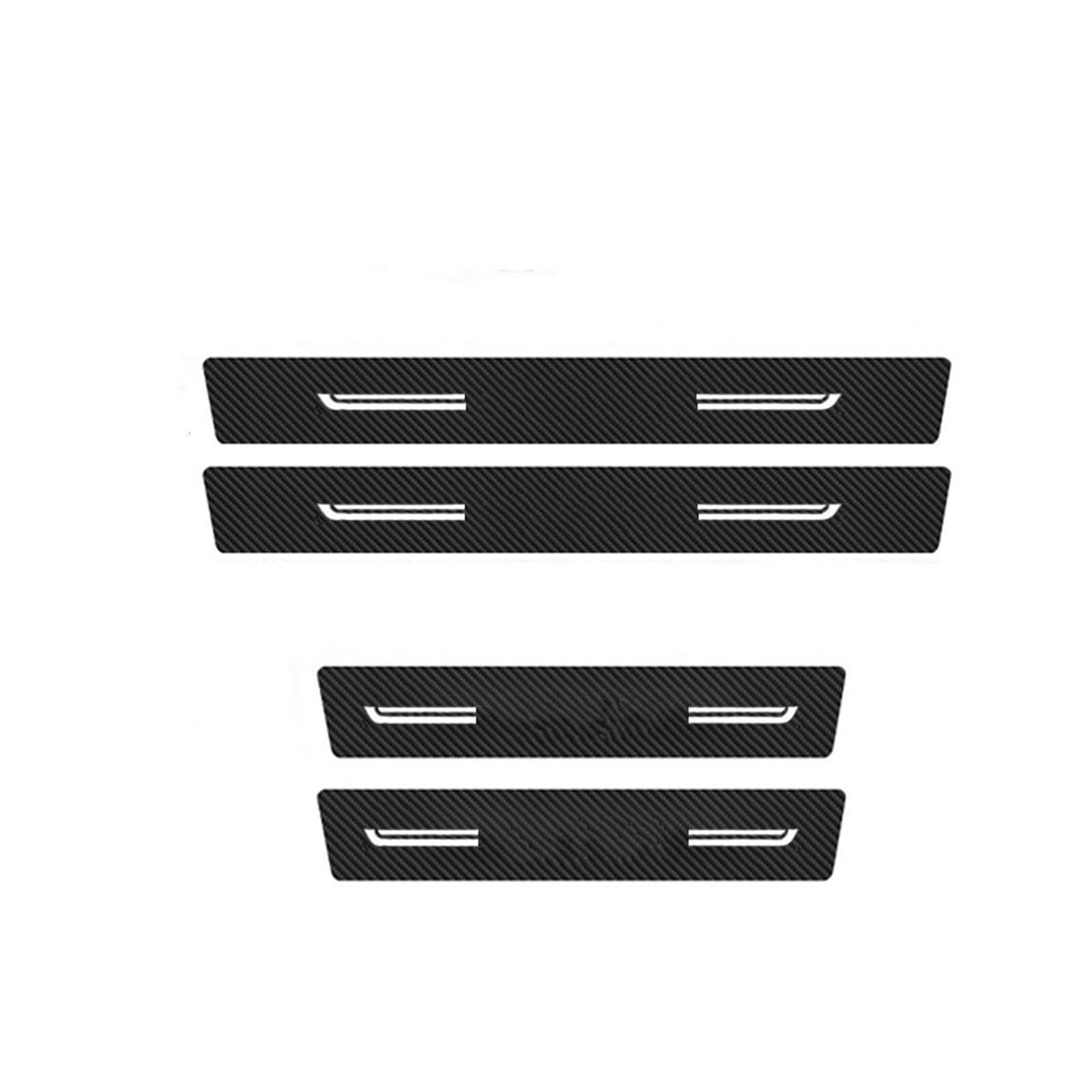 for Volvo C30 Carbon Fiber Car Door Threshold Protector Stickers Pedal Guards Trunk Sill Scuff Plate Decals IENQBVL(4PCS)