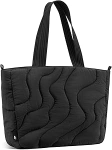 [tomtoc] ふわふわ トートバッグ レディース 軽量 ショルダーバッグ A4対応 キルティング 撥水 ビジネスバッグ 通勤 通学