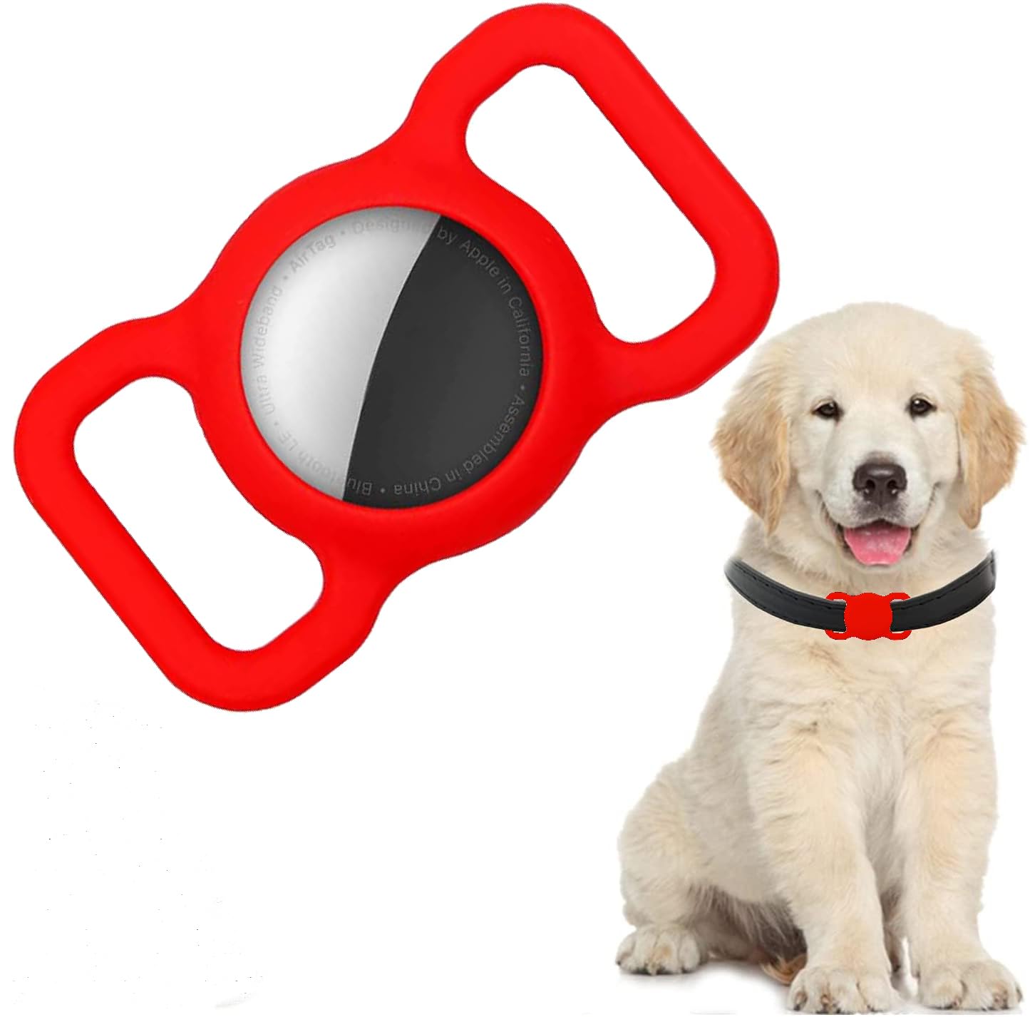 PKQTOP Funda de Silicona para Apple Airtag,Funda de Compatible para Airtag Pet Collar, Carcasa Protectora para Perro Gato Collar — view 17