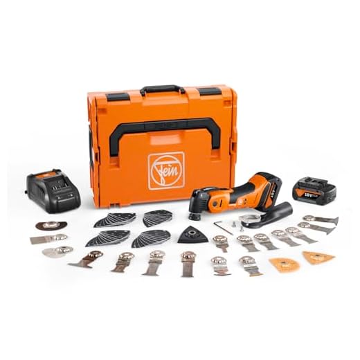 FEIN Multimaster a batería AMM 700 Max Top 4.0 Ah AS, MultiTool a batería con más de 60 accesorios para serrar en madera y metal, separar azulejos, Compatible con baterías AMPShare/Bosch Professional