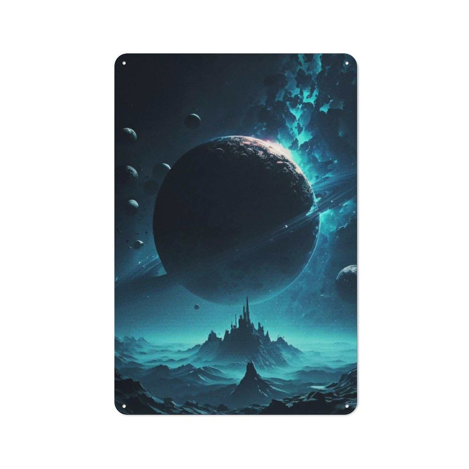 Garden Style Fantasy Galaxy Tin Sign 30x20cm, Porch Wall Decor for Patio Bar, Workshop, Shed Or Kitchen