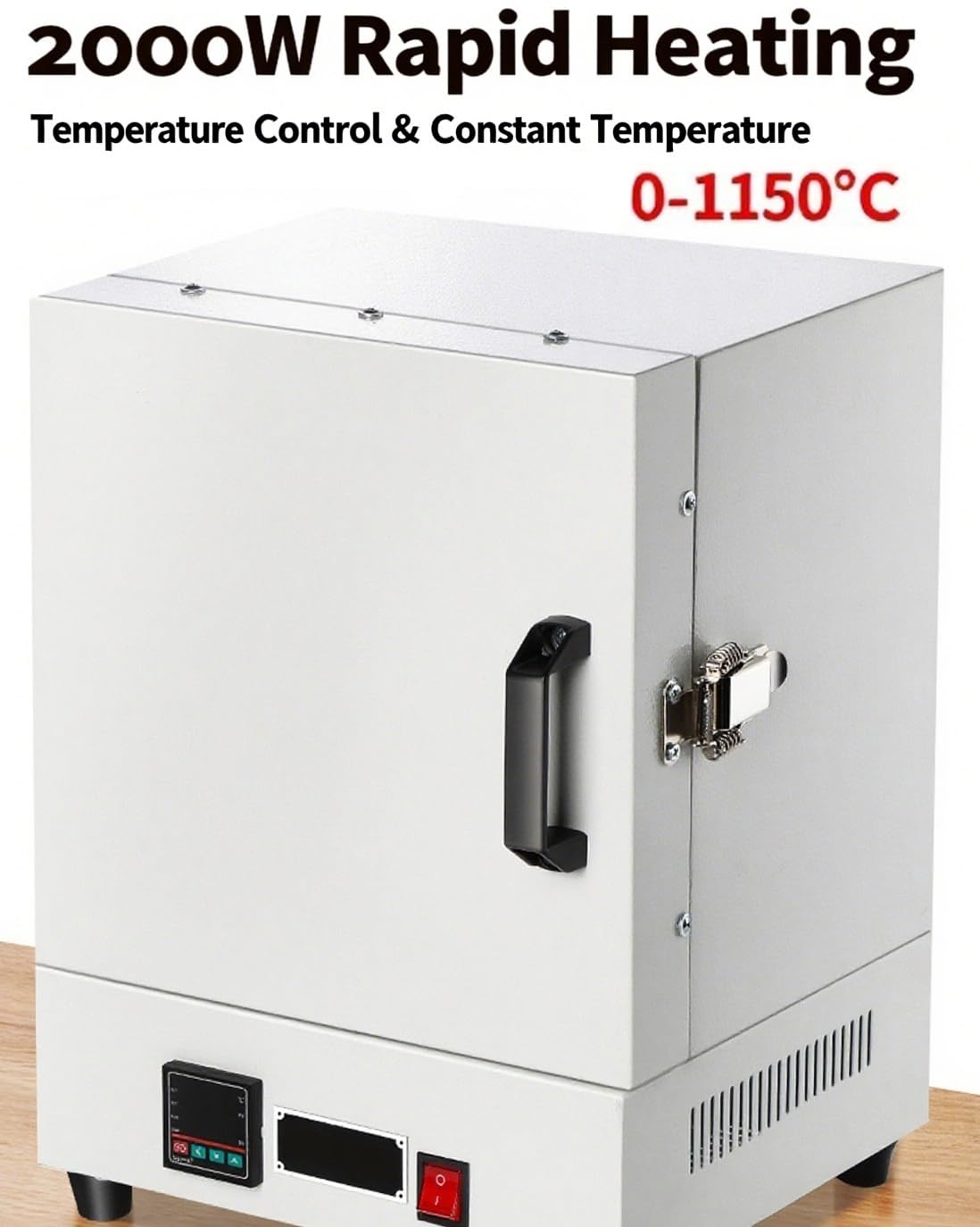 2000 W elektrischer Keramik-Labor-Muffelofen, 0–1150 °C elektrischer geschlossener Labor-Muffelofen, geschlossener Labor-Hochtemperaturofen, Elektroherde mit integrierter Programmsteuerung