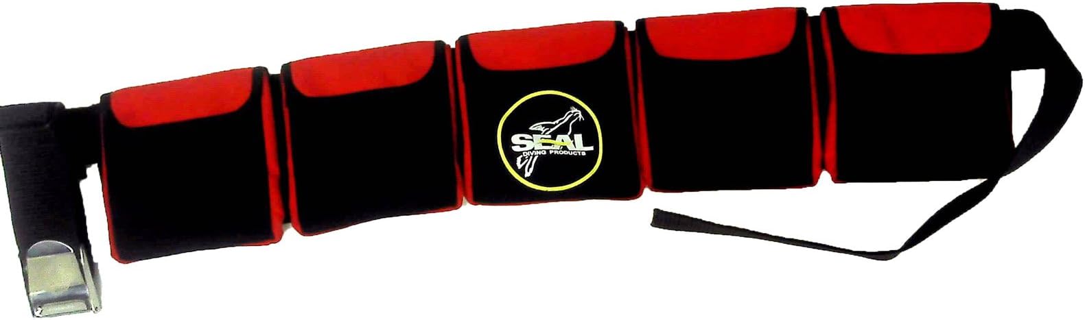 Scuba Diving Pocket weight Belt (5 pocket Red)
