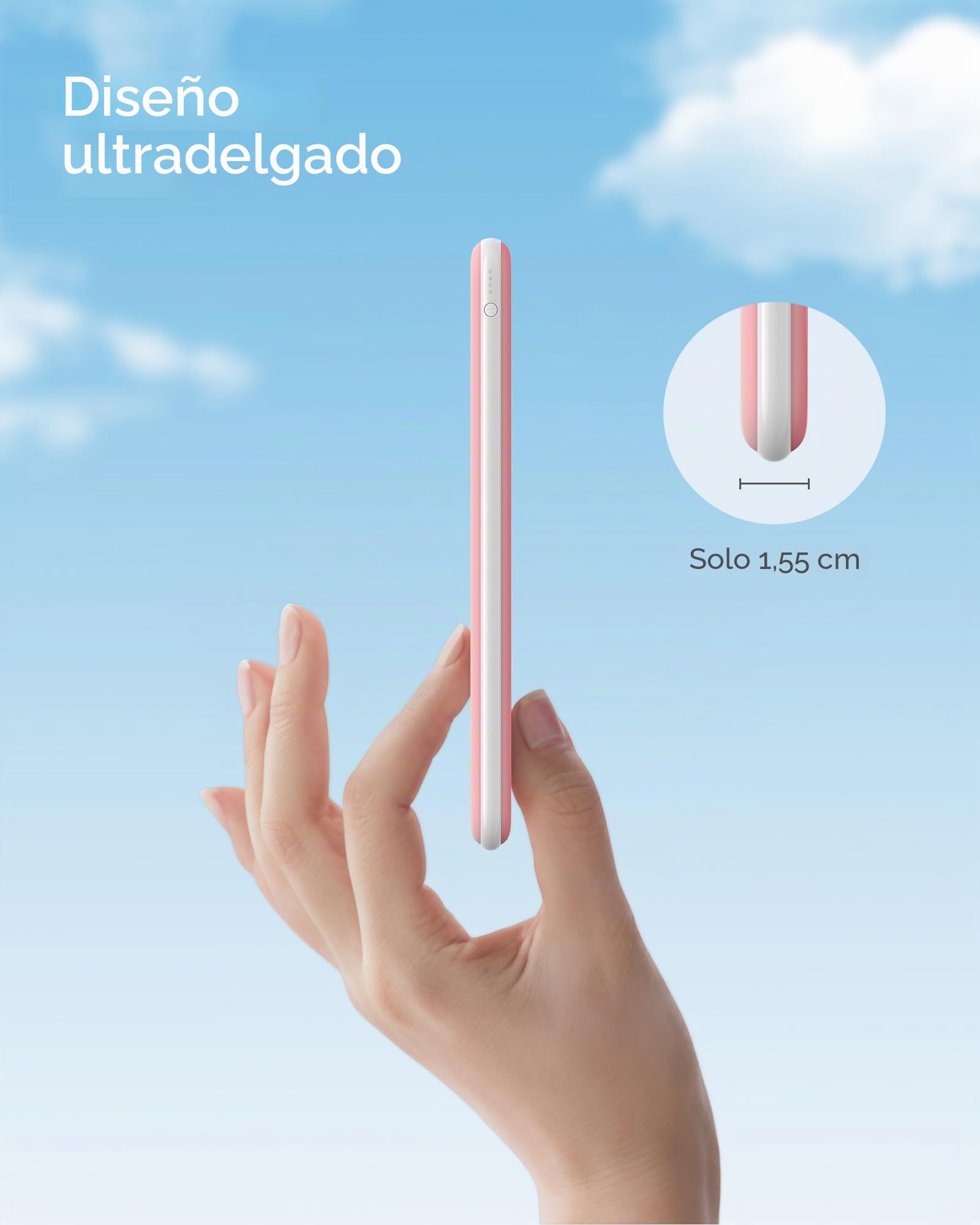Charmast 26800mAh Powerbank Batería Externa Delgado con 3 Entradas & 4 Salidas USB/Tipo C Compatible con Smartphones y más