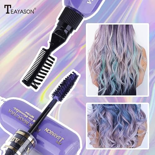 Miescher Colored Temporary Hair Mascara Non-Toxic Instantly Hair Color Dye Professional Hair Dye Stick For Girls & Women,Temporary Washable Hair Color Chalk Rainbow Hair Mascara For Party Cosplay(06#Royal Blue) #TOP6