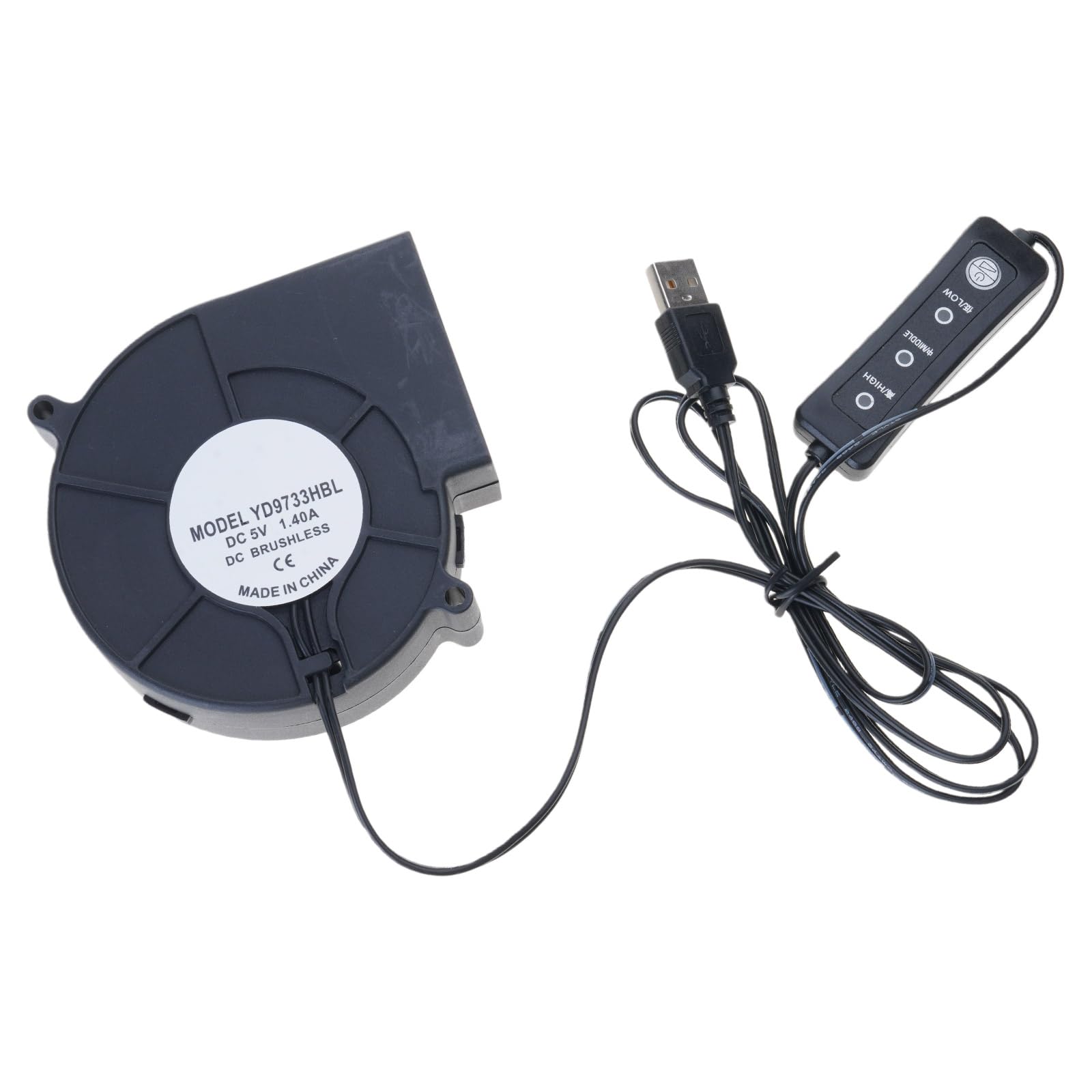 YHAILI 5V USB Blower Fan For BBQ Grill And 3D Printer Cooling 3600RPM Ball Bearing Efficient Heat Dissipation