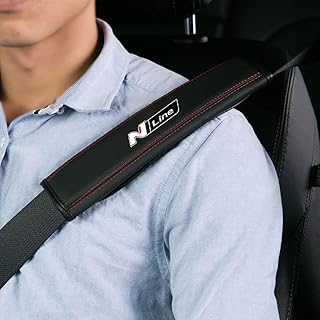 GÉNERIC Car Seat Belt Pads Seat Belt Protector for Hyundai N Line Nlinetucson Kona Sonata Genesis Solaris Veloster i10 i30 i20 i40 iX35 Interior Styling Accessories Seat Belt Protector A Pack of 2