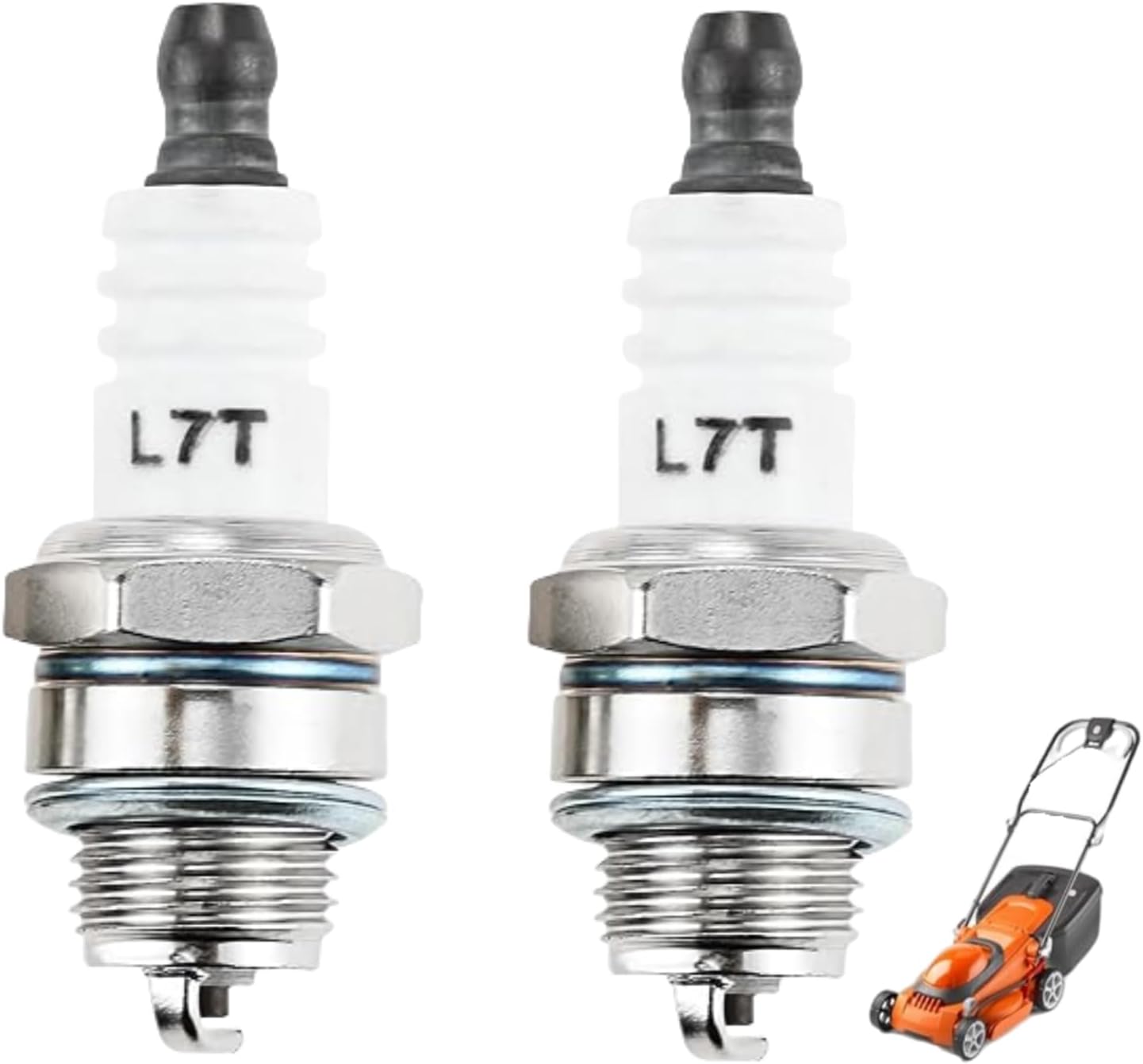 Pack of 2 Spark Plugs Replacement Part for NGK BPMR7A L7T B6HS B4-LM and Champion J19LM J17LM Spark Plug Lawnmower Replacement Suitable for Stihl/Husqvarna Chainsaws & Lawnmowers Optimal