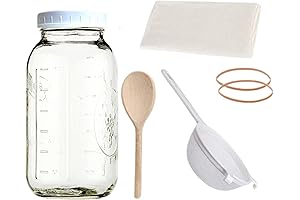 Homebrewer's Complete Kefir Starter Kit with Wide Mouth Mason Jar