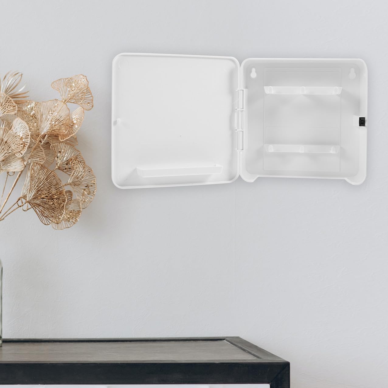 Portachiavi da Parete Magnetico in Plastica Bianco per Ingresso | Stile Moderno, per Ufficio e Organizzazione Dell’area D’ingresso, Adatto a Chiavi e Lettere