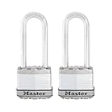 M1XTLJ Magnum Heavy Duty Padlock with Key, 2 Pack Keyed-Alike