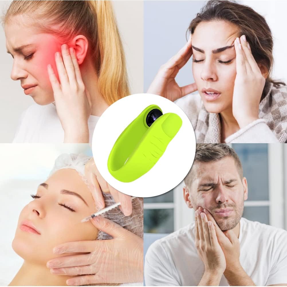 Clip Acupressure Acupressure Bagima 8 * 4 * 2 Pack of 2 Finger Acupressure Clip Massage Hand Clamp Slimming Clip Acupressure Conditioner for Tension Anxiety Stress (Thumb Green)