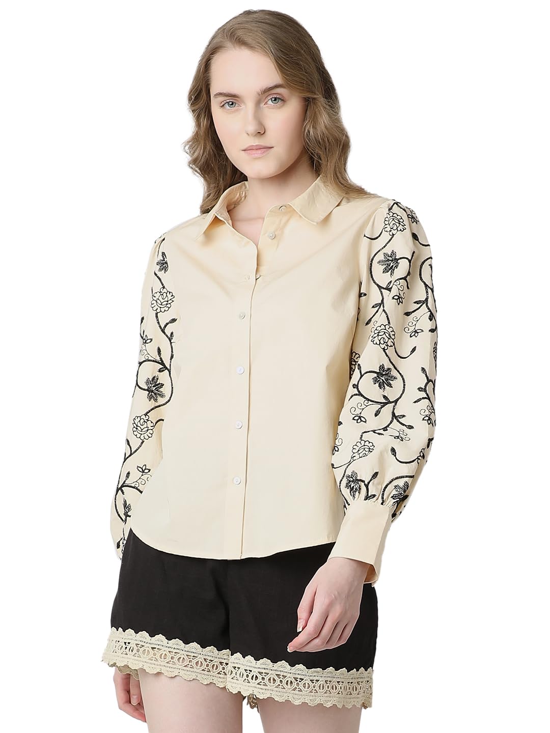 vero moda Women Cotton Solid Regular Fit Shirt-picture-13