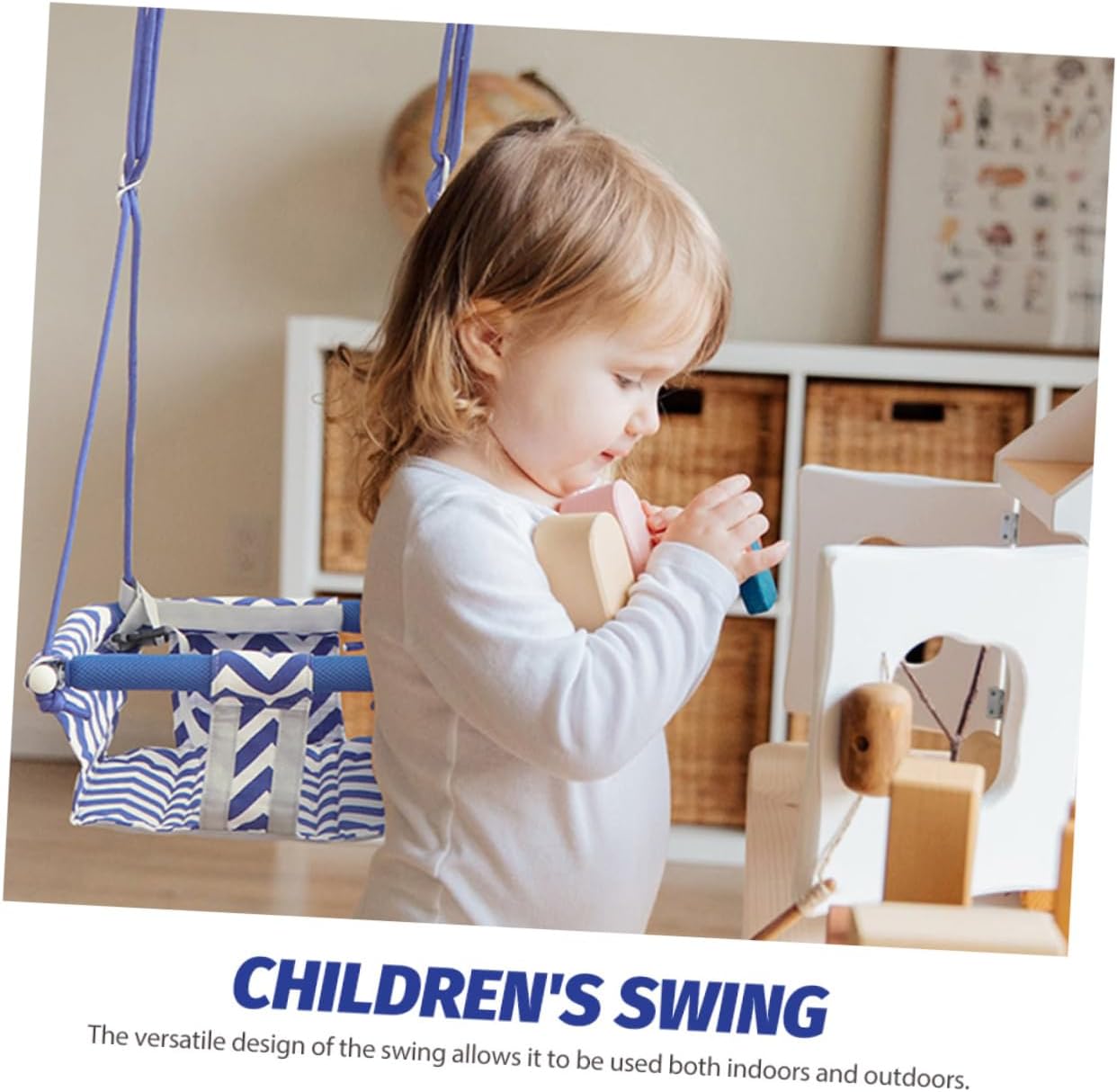 Outdoor Swing Chair for Boys and Girls Canvas Swing Backyard Decor Easy Assembly