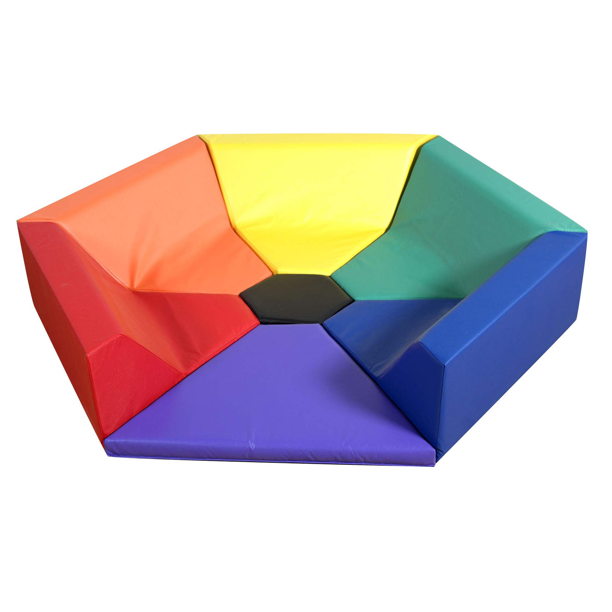 View 1 of *** PARTIAL SET *** Children's Factory Hexagon Reading Nook Toddler Modular Couch