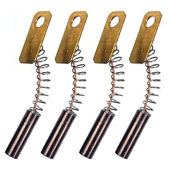 21mm x5.7mm Round Cylindrical Carbon Motor Brushes, Replacement Part for Power Tools - 4 Pack