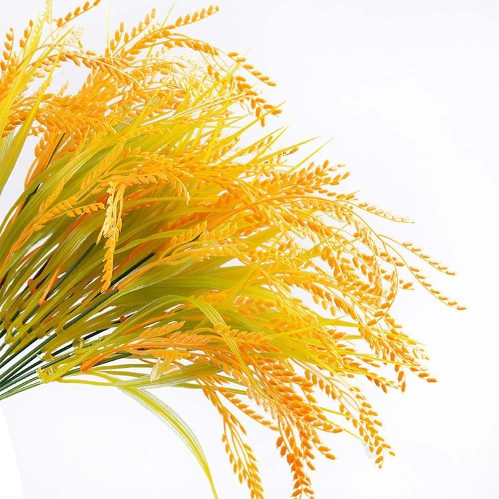SPHINX Artificial Rice Grass Bunch Pack of 2, 45 cm | Faux Boho Paddy Grass Stems for Vase Filler, Farmhouse Table & Wedding Decoration
