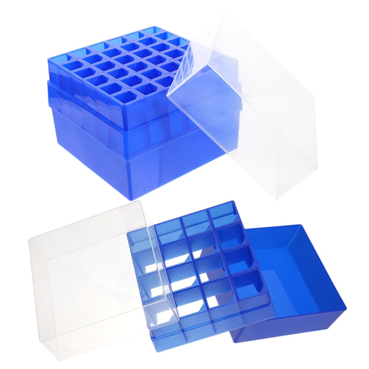 ULTECHNOVO 6pcs Multi-Purpose Plastic Test Tube Holder Rack Storage Box for Lab Case
