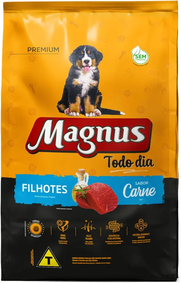 Adimax Ração Magnus Todo Dia Para Cães Filhotes Carne 3Kg