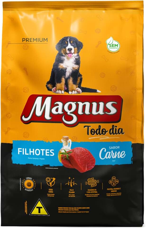 Adimax Ração Magnus Todo Dia Para Cães Filhotes Carne 3Kg
