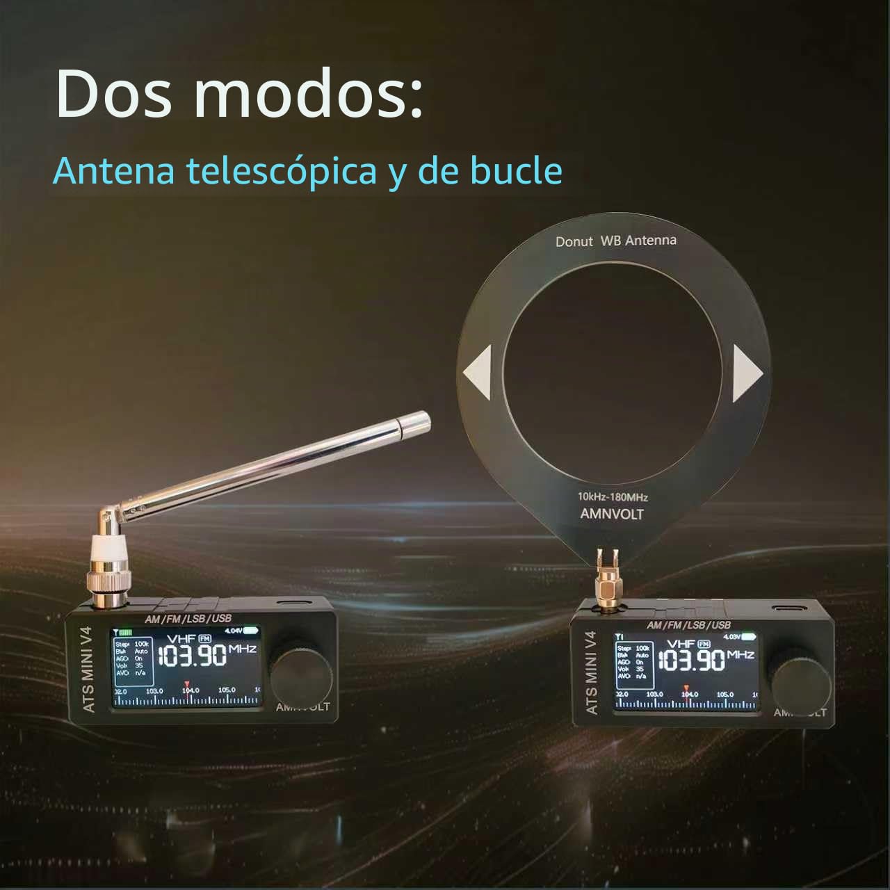 Mini radio SI4732 mejorada, ATS MINI V4 Radio de onda corta de bolsillo, con amplificador de auriculares integrado y Hi-Z, exquisita carcasa de metal, receptor portátil AM/FM/LSB/USB para todas las
