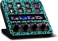 Vista 9 de MightySkins - Piel de fibra de carbono compatible con Elgato Stream Deck + – Too Many Roses Acabado de fibra de carbono texturizado protector