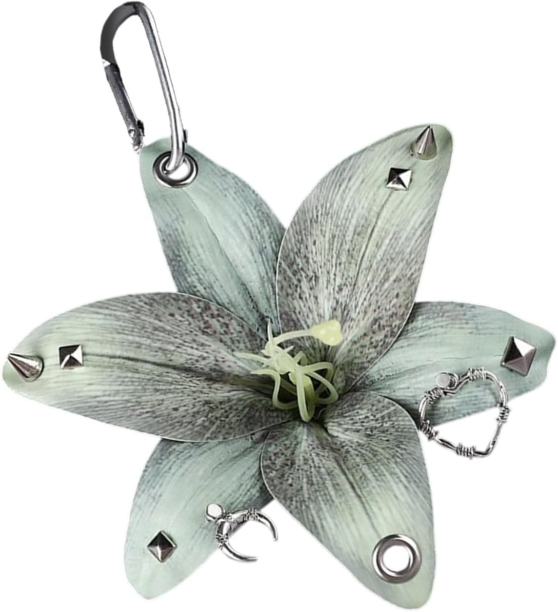 Lightweight PVC Flower Keychain Natural Aesthetic Flexible Floral Shaped Pendant Accessory For Outdoor Enthusiasts Multifunctional Car Decoration Keyring