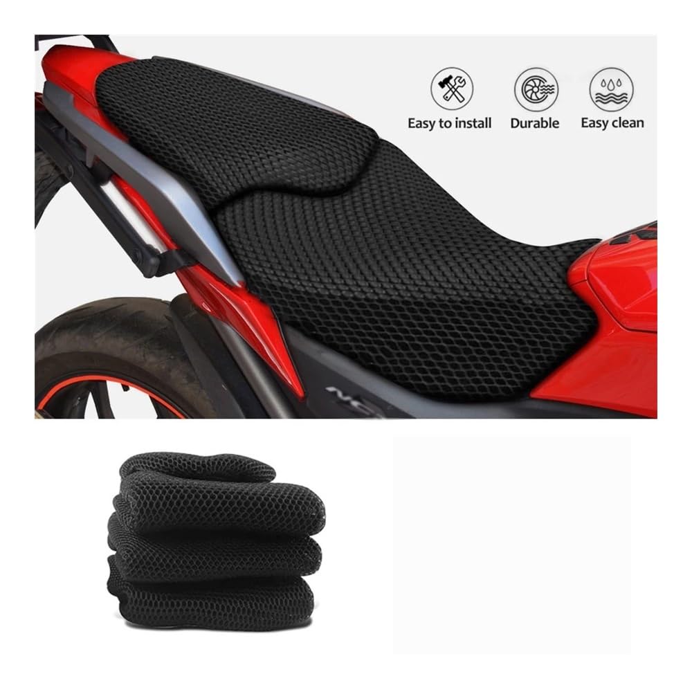 Cuscino Sella Moto Coprisedile in Rete 3D per Hon┐da per NC 750 per NC750 X per NC700X per NC700XD per NC700S Coprisedile con Cuscino in Tessuto di Nylon Antiscivolo