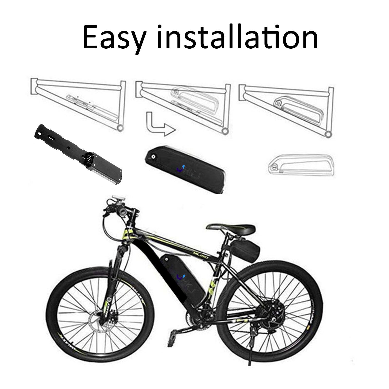 Akumulator litowy 36V 10Ah/12Ah/15Ah/20Ah Akumulator litowo-jonowy 48V 10Ah 12Ah 15Ah 20Ah do zestawów silnikowych 200W 350W 500W 750W 960W Akumulator do rury dolnej z ładowarką