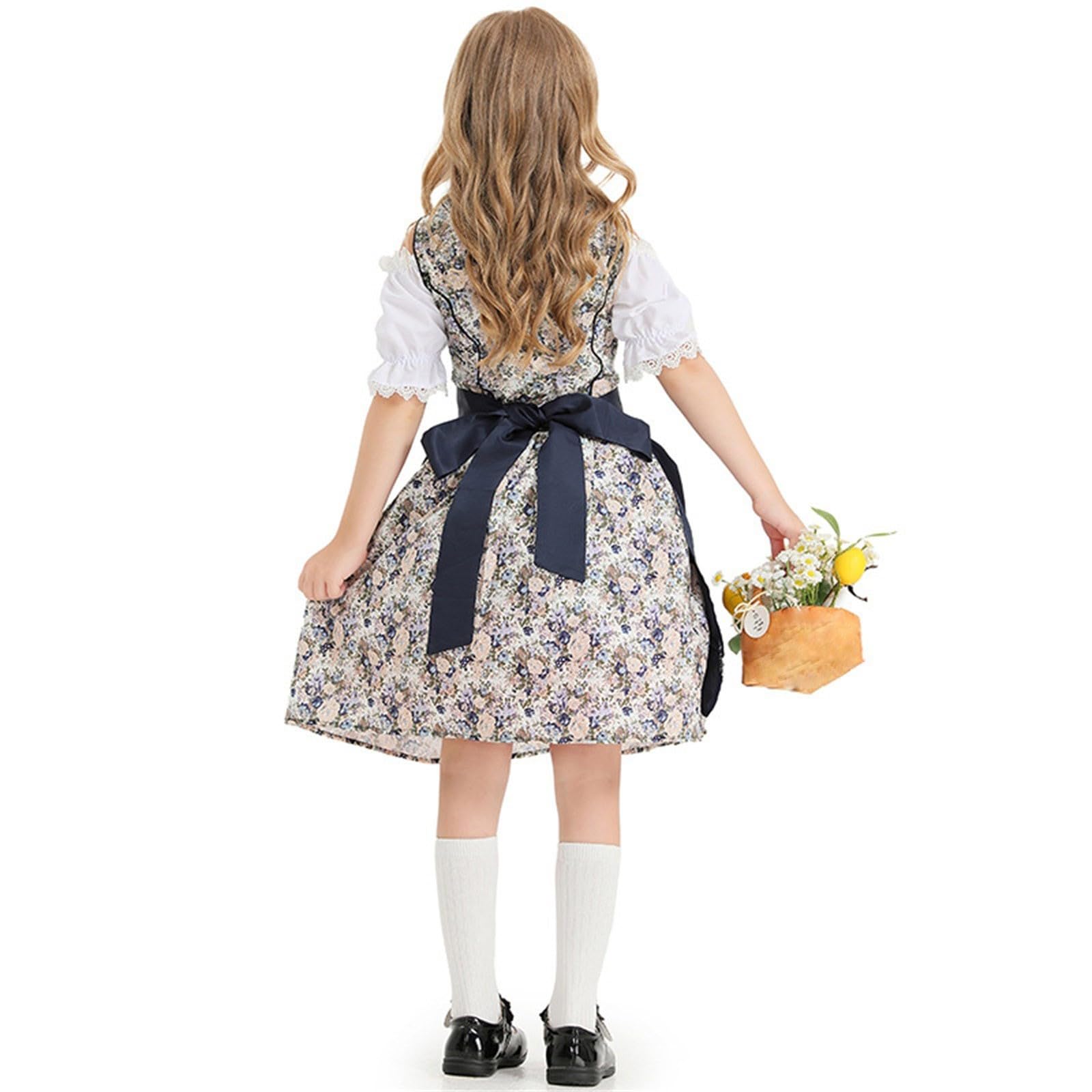 Mädchen Dirndl Kinder Trachtenkleid Oktoberfest Kostüm