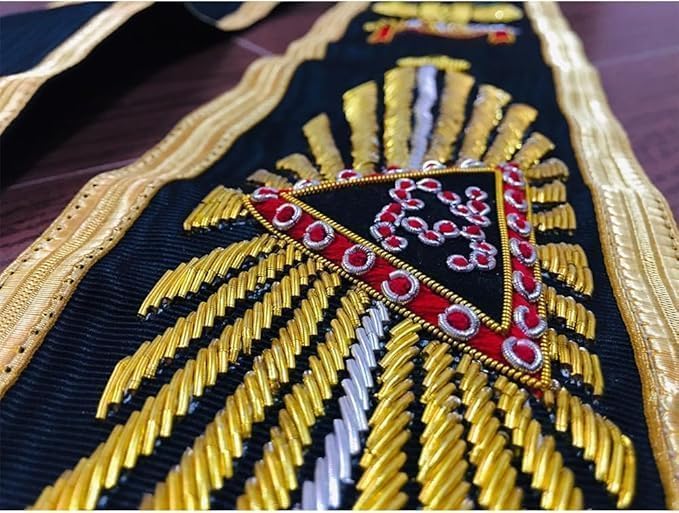 Masonic Regalia 32 Degree Scottish Rite Wings Up Hand Embroidered Sash (Customizable)