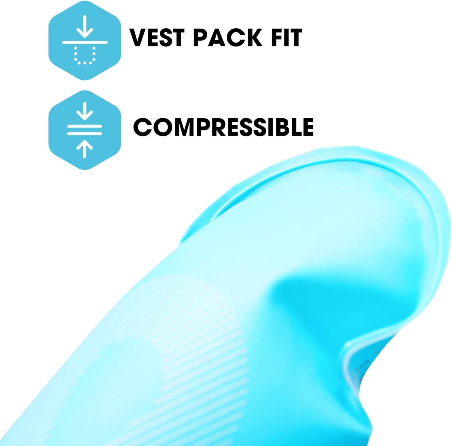 Hydrapak SoftFlask 150ml - Collapsible Trail Running Vest Soft Gel Flask Bottle - (150 ml/5 oz) : Everything Else