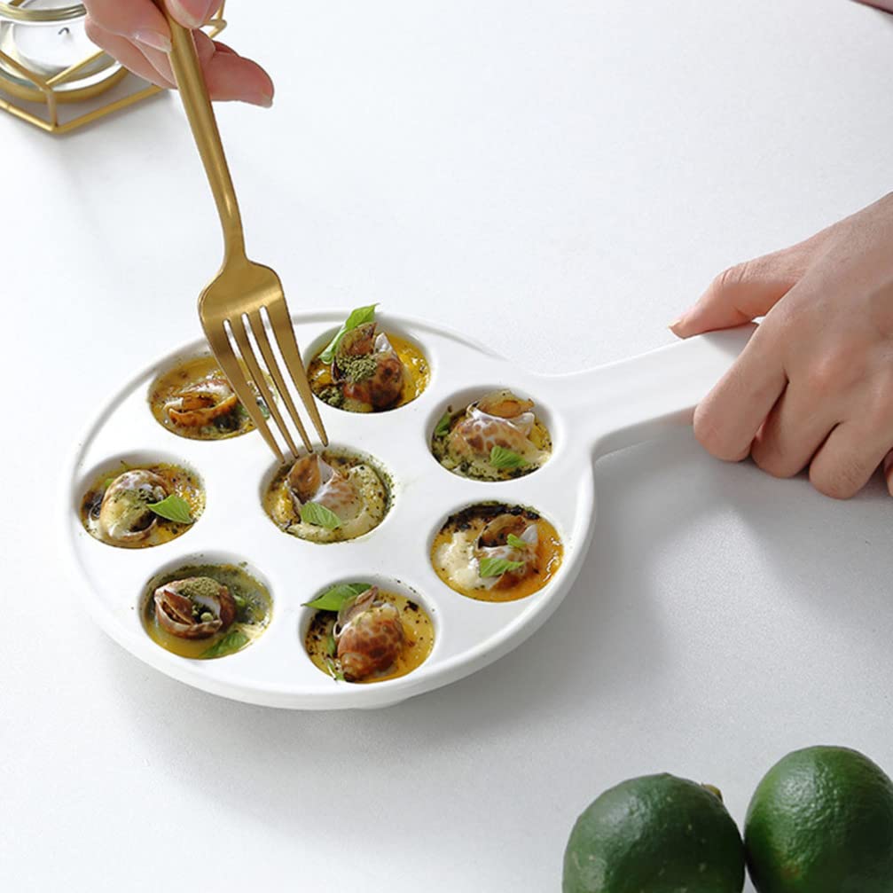Keramik-Schneckenpfanne – 6 Löcher Für Escargot, 8 Zoll Rot