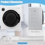 LINKLIFE 17LBS Capacity Compact Laundry Dryer 1350W Portable Clothes Dryer Machine w/Exhaust Duct for Home RVs Apartments