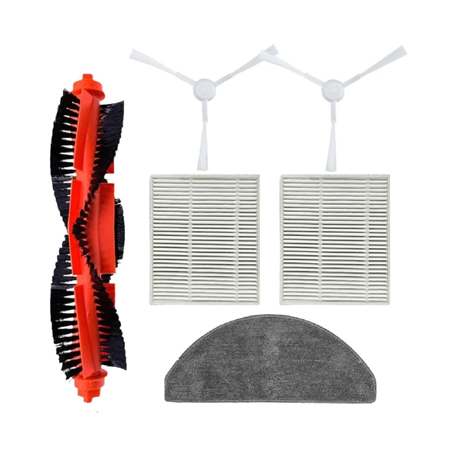 YCENJEPSAZ Main Brush Side Brush Mop Cloth Filter Replacement,Compatible For Xiaomi, S20 E10 E12 B112 C103 D106 Sweeping Robot Vacuum Accessories(G (6Pcs))