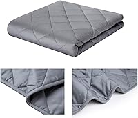 Vista 3 de ZZZhen - Manta con peso de alta transpirabilidad - 48''x72'' 15LB - Mantas pesadas premium - Sueño tranquilo para adultos y niños, edredones Gris