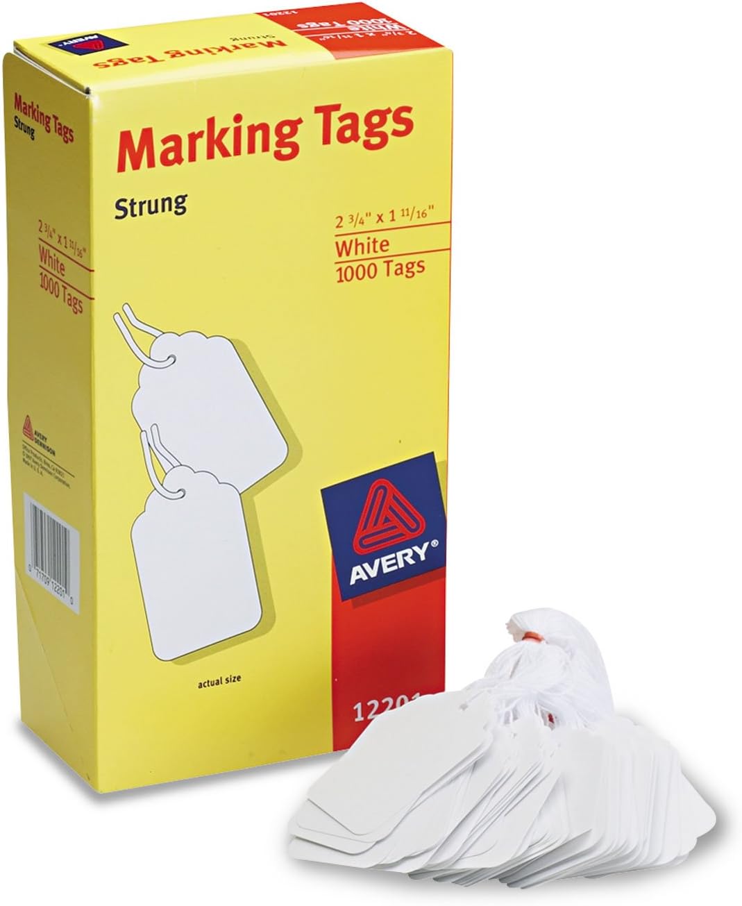 AVERY Medium-Weight White Marking Tags - AVE12201