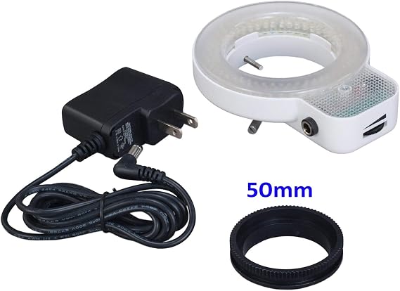 OMAX V434BL56PC180U3 Trinocular Digital Stereo Zoom Microscope with USB3 20MP Camera, 3.5X90X Magnification, 56LED Ring Light, Dual Halogen Illumination