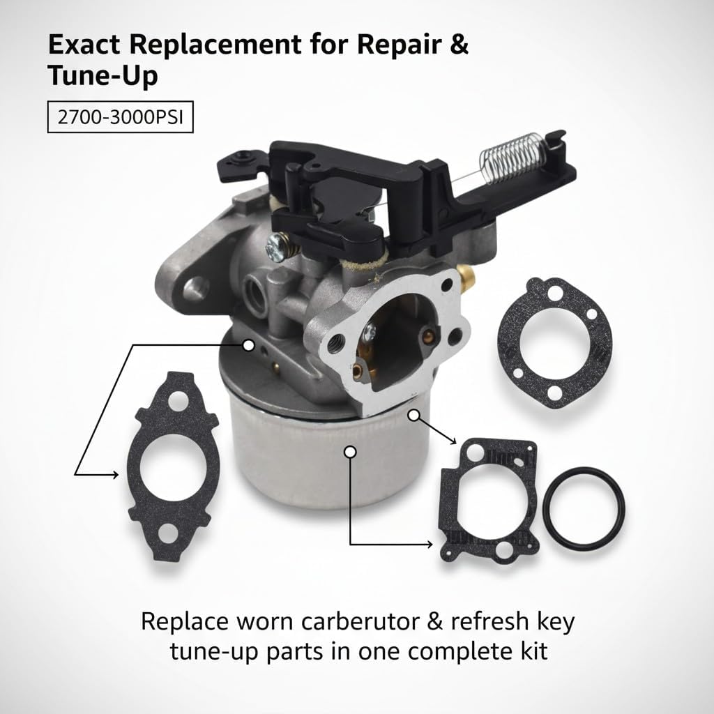 Carburetor, for Lawn Mower, Compatible with Troy Bilt specific engines, Replaces 2700-3000PSI, 190CC, TB350-XP