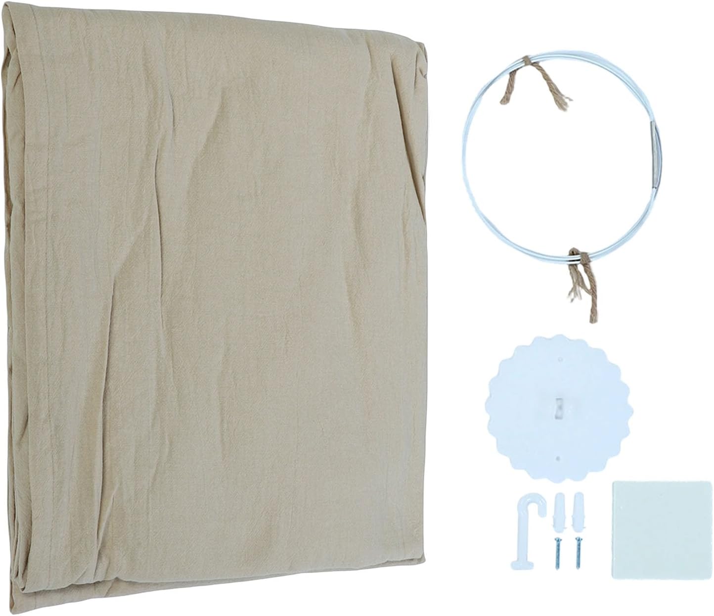 Kids Bed Canopy, Cotton Hanging Tent and Curtain Net for Reading Nook, Hideaway, Bedding and Play Room Decor in Khaki