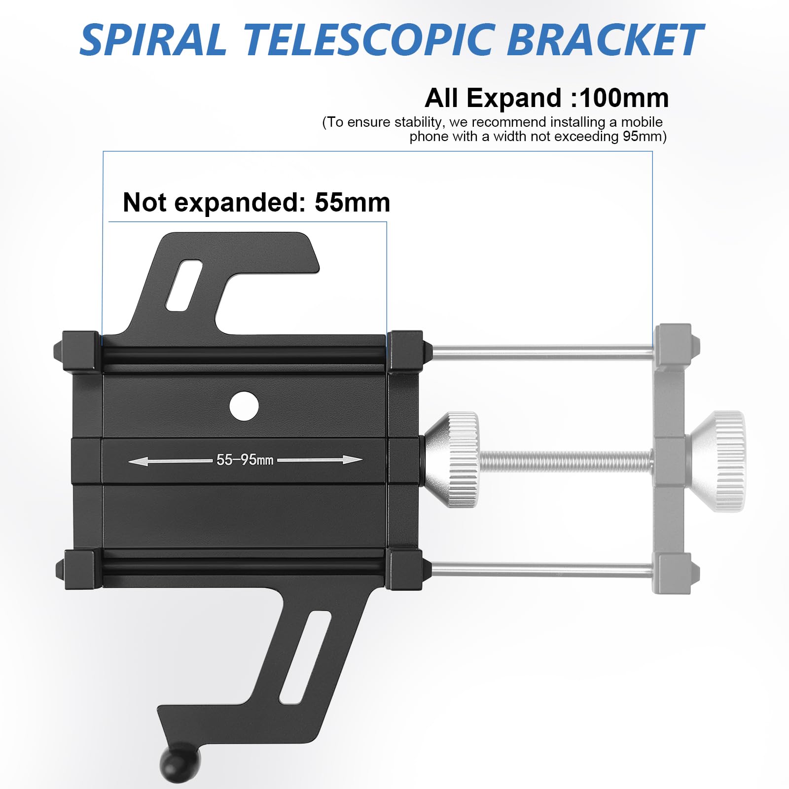 WOLFILIST Supporto Telefono Da Bici Impermeabile, Per Manubrio, Smartphone 5.5-7 Pollici