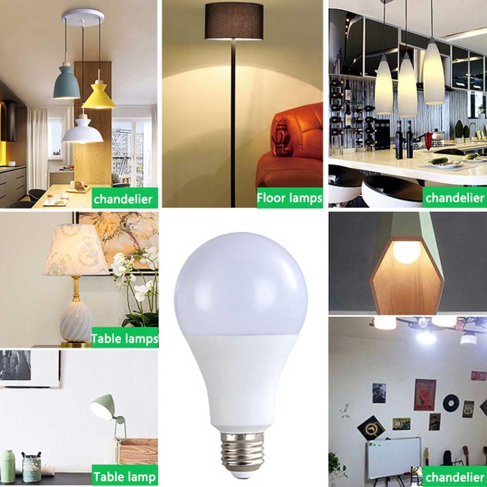 Paquete de 10 Bombillas LED E27 de 24 W, Equivalente a incandescentes de 150 W-180 W, luz Blanca 6000 K 2400 LM E27, no Regulable, lámpara de Ahorro de energía de 180° para Tienda, Garaje