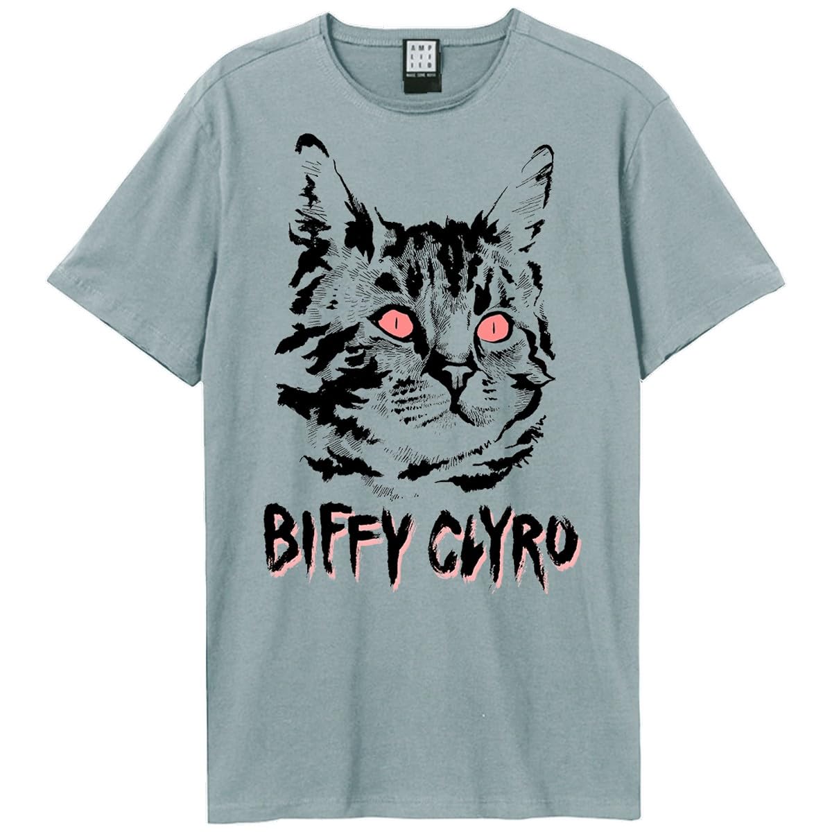 Amplified Maglietta unisex da adulto con gatto nero Biffy Clyro