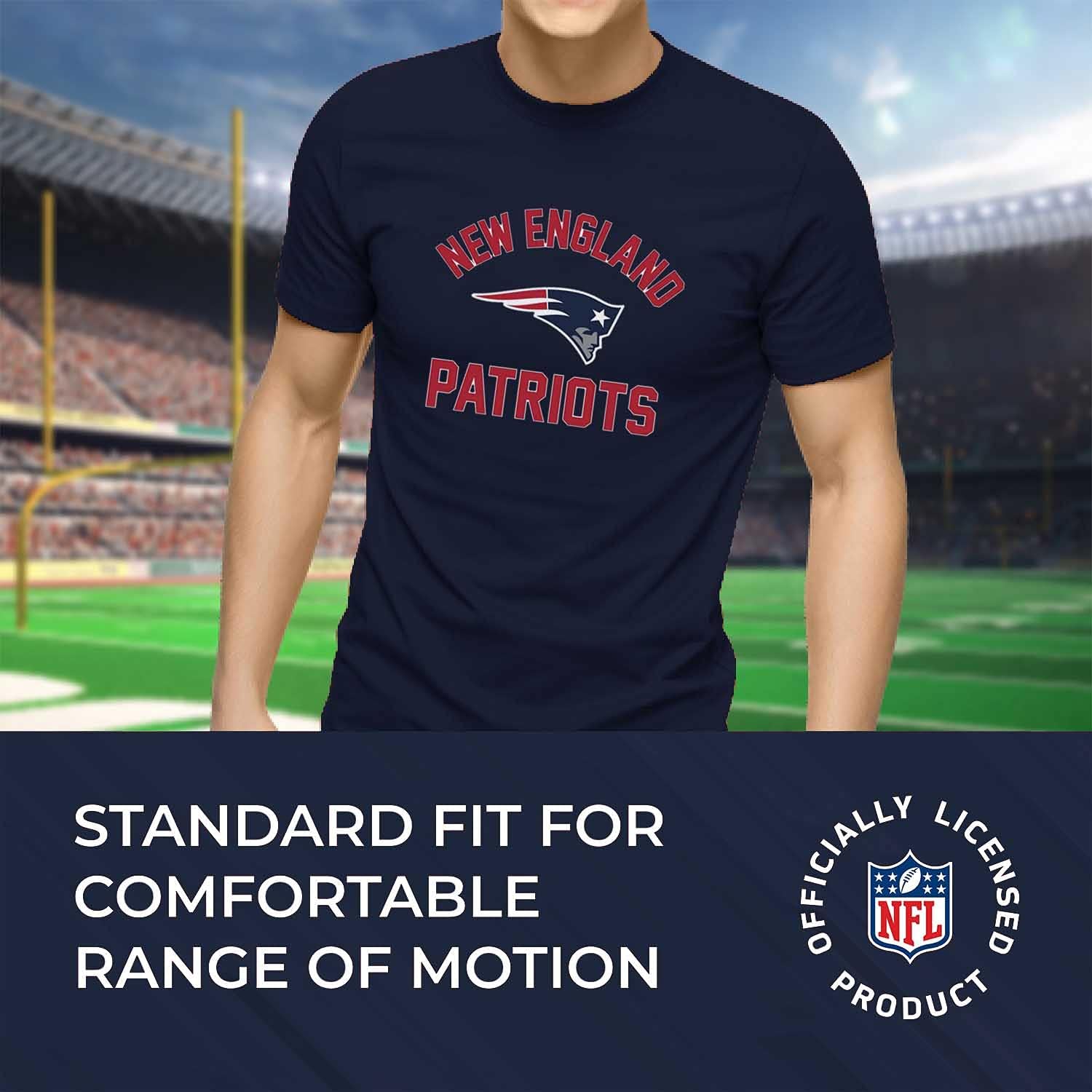 Team Fan Apparel NFL Adult Gameday T-Shirt - Cotton Blend - Tagless - Semi-Fitted - Unleash Your Team Spirit During Game Day