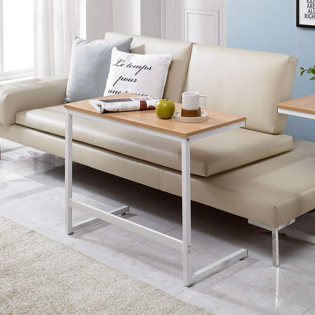 Tavolino Laterale del Divano, Supporto per Laptop da Tavolo a Forma di C, tavolino Laterale del Vassoio del caffè da scrivania, tavoletta per Notebook Accanto al Divano del Letto W