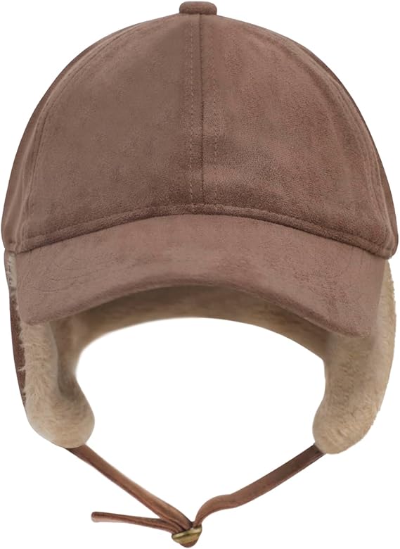 Fleece Hat Faux Fur Baseball Cap Women's Winter Faux Fur Wool - Main Image