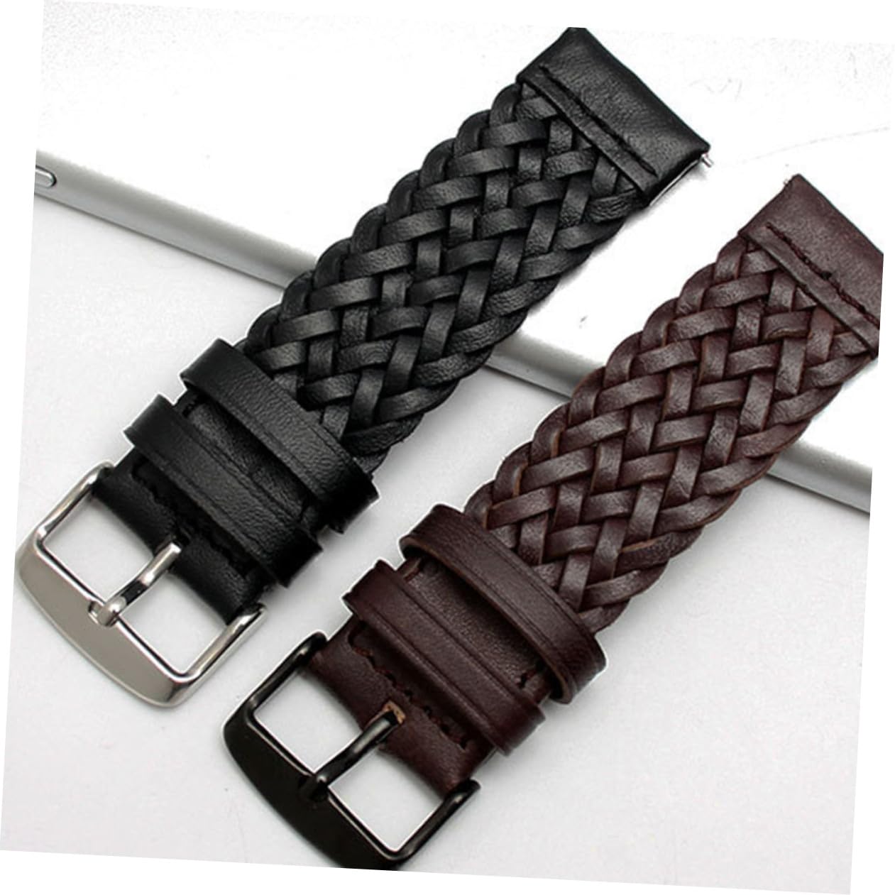 NUOBESTY 1 Pieza Correa Tejida Mano para Smartwatch Banda de Compatible Unisex