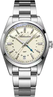 Addiesdive AD2065 36mm 515 GMT メンズウォッチ サファイアクリスタルガラス BGW9 夜光10バー 防水, ベージュ, カジュアルウォッチ